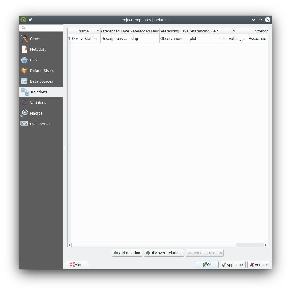 Declare in QGIS relations between layers